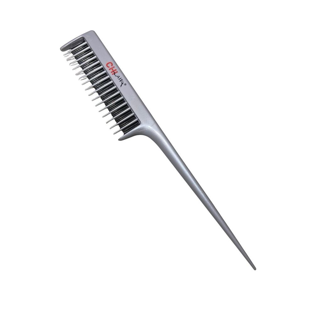 CHI Air Expert Backcomb Rat Tail Comb Professional Silver Teasing Sectioning